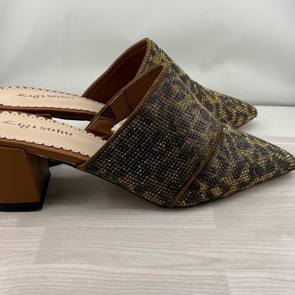 Zigi Soho Women's Leopard Print Block Heel Mules - Picture 1 of 5